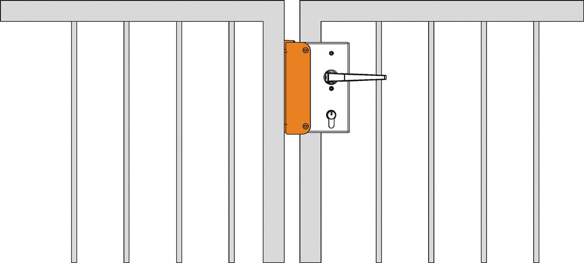 AMF Schließkasten 145G Leichtmetall zum Anschrauben – DIN links/rechts, für Profile 30–60 mm