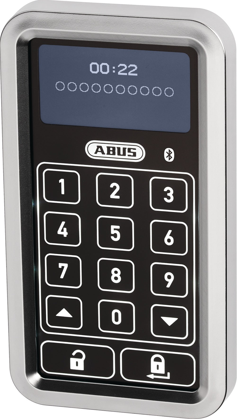 ABUS CFT3100 S Tastatur mit Touch-Oberfläche silber für HomeTec Pro Bluetooth-Türschlossantrieb
