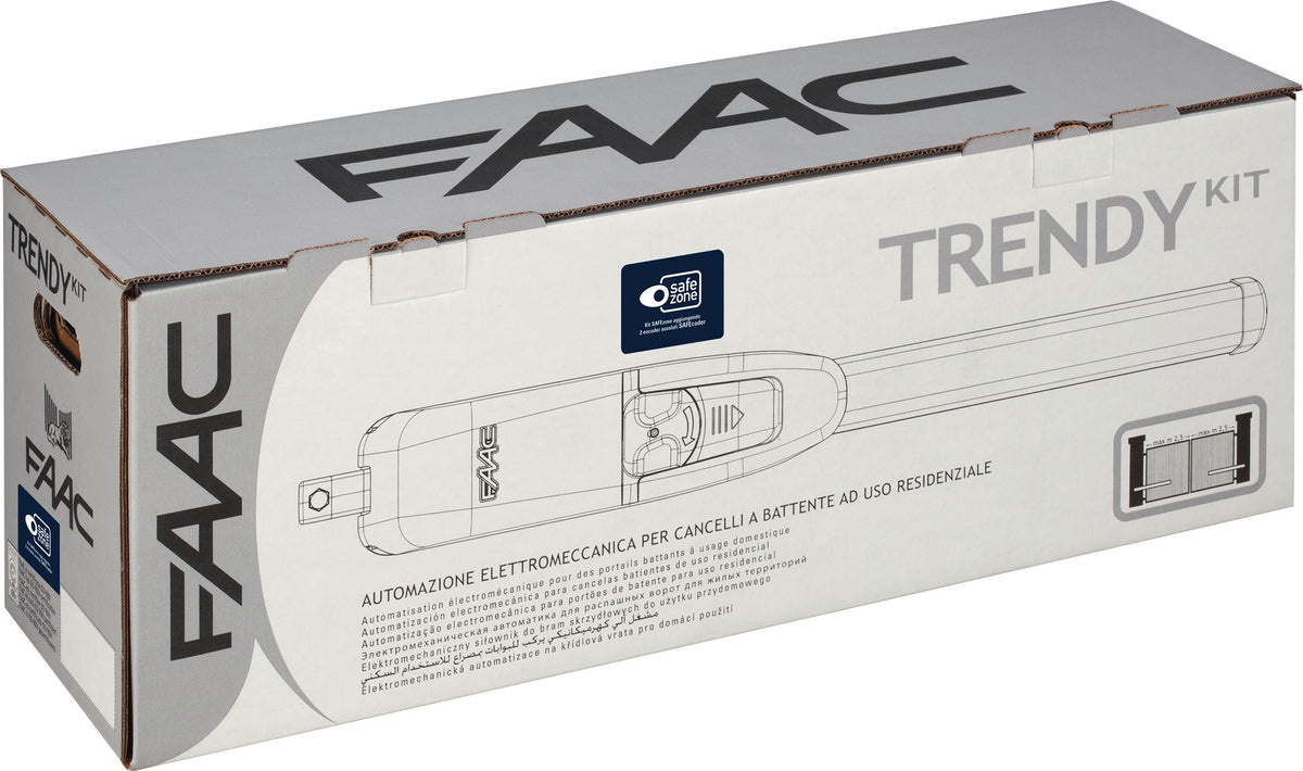 FAAC Drehtorantrieb TRENDY-Kit 24V 2-flüglig für Flügelbreite bis 180 bzw. 250 cm