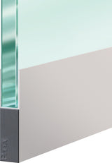 PLANET Türdichtung KG-F8 schmal 709 mm Aluminium silberfarben eloxiert für Glastüren