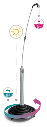 Gartendusche SUNNY STYLE SOLAR SHOWER von G.F. – Solarbetrieben mit Schnellanschluss