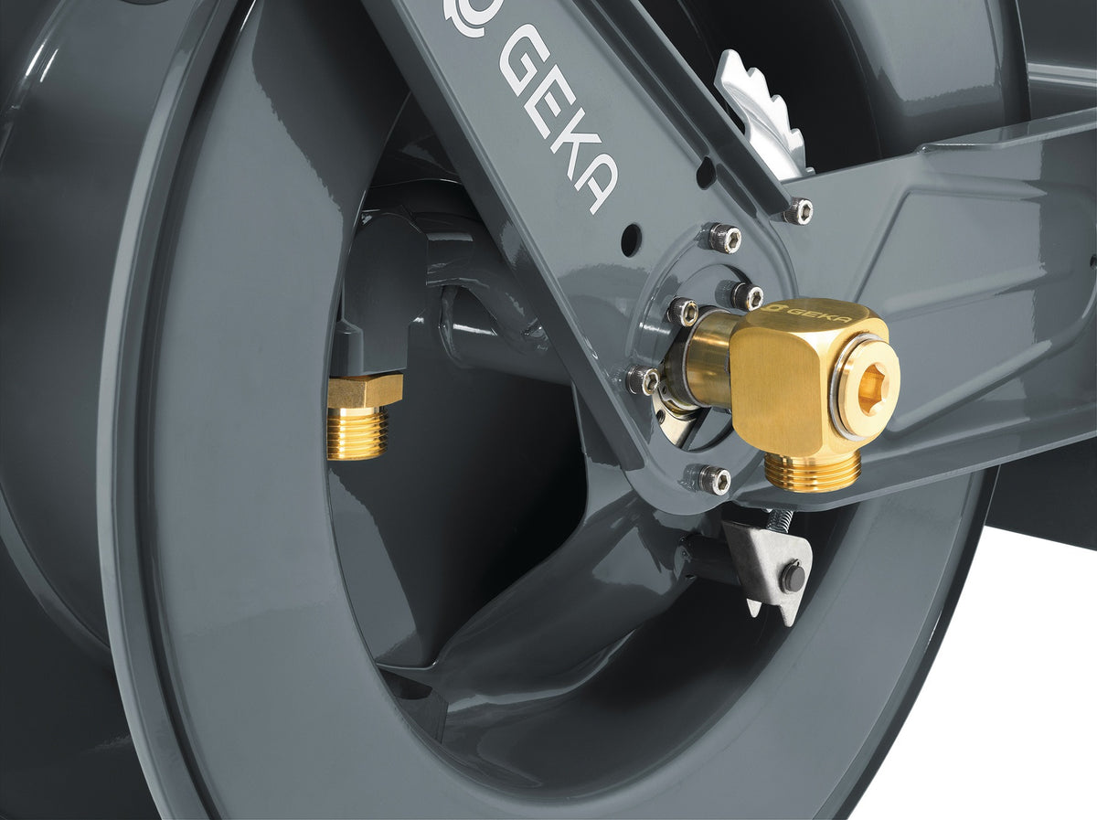 GEKA Schlauchaufroller PA30 mit Federrückzug, G 1 AG, pulverbeschichteter Stahl, 25,4 kg