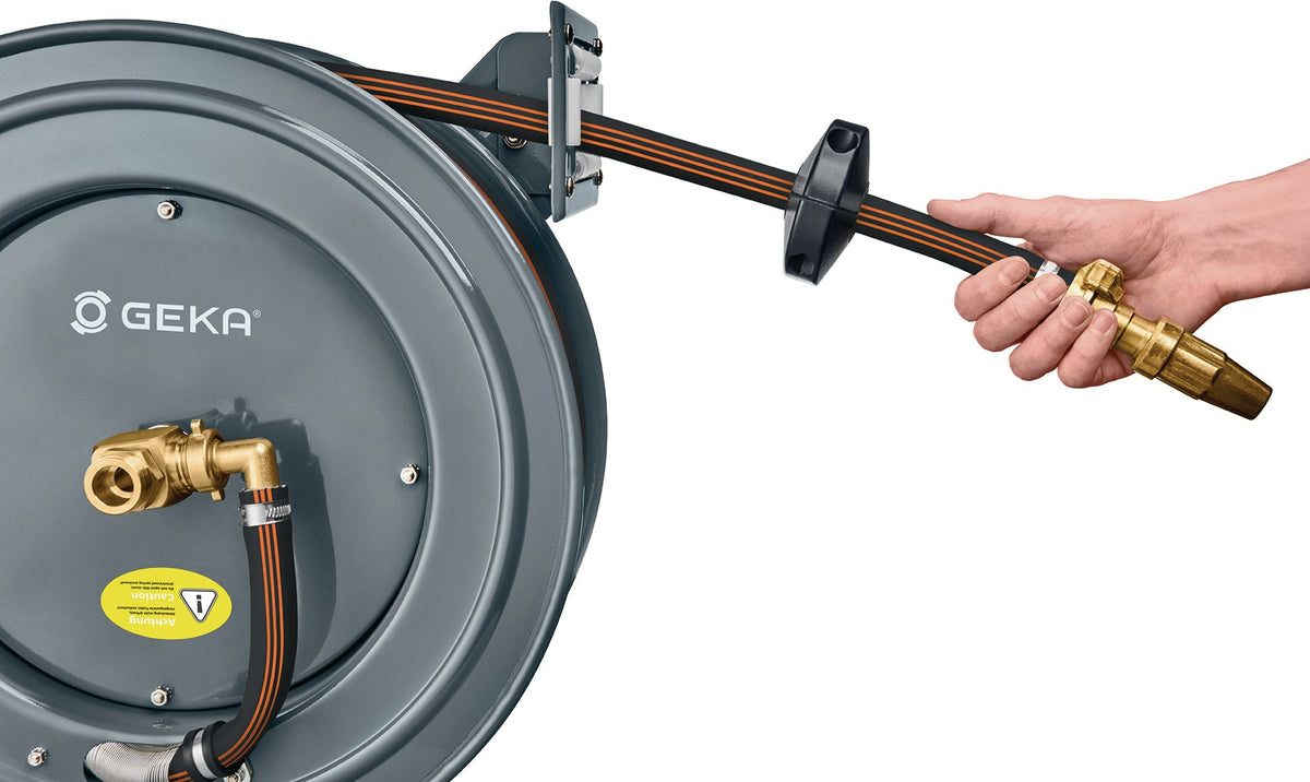 GEKA plus Automatischer Schlauchaufroller PA20GSK – 15 m Schlauch, Stahl, 20 bar