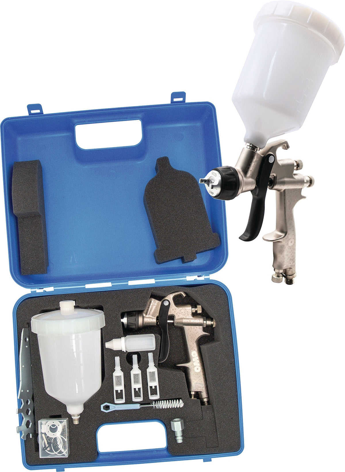 EWO cleverpaint DN 7,2 G 1/4 Zoll HVLP Lackierpistole mit Stahlstecknippel