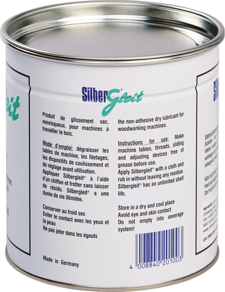 Trockengleitmittel Silbergleit 1000 ml Dose – pastöses Gleitmittel für Holzbearbeitung