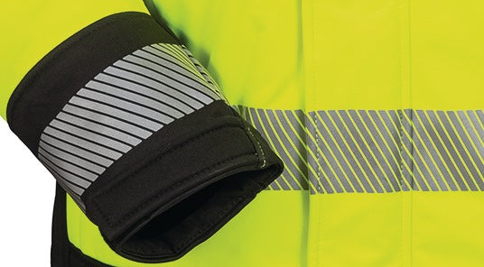 ELYSEE Warnschutz-Softshelljacke Melvin gelb/schwarz – EN ISO 20471 Kl. 3, wasserdicht & atmungsaktiv