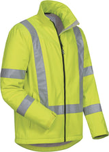 Warnschutz-Softshelljacke ELYSEE Gr. M gelb – EN ISO 20471 Kl. 3, wind- und wasserdicht