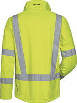 Warnschutz-Softshelljacke ELYSEE Gr. M gelb – EN ISO 20471 Kl. 3, wind- und wasserdicht