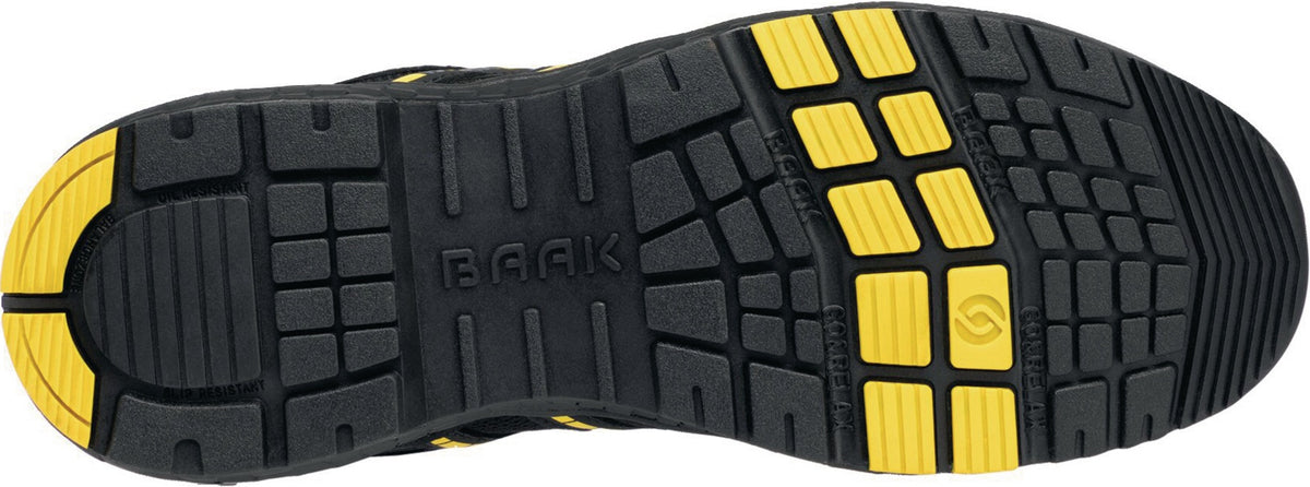 BAAK Sicherheitshalbschuh Admiral John S1PS ESD mit BOA® Fit System, schwarz/gelb, Gr. 40
