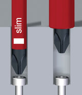 WIHA Schraubendreher 3211 slimFix PH 1 VDE isoliert, 80 mm Klinge