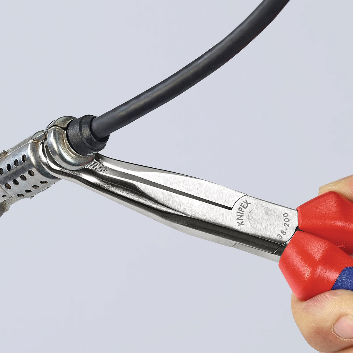 KNIPEX Mechanikerzange L.200mm Form 2 40° gewinkelt Comfort-Griff verchromt
