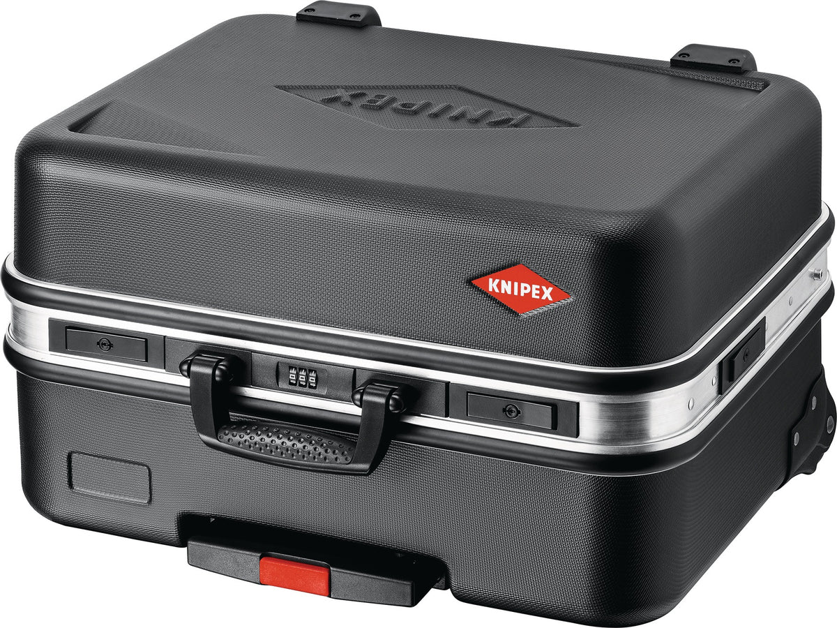 KNIPEX Schalenkoffer BIG Twin Move – Rollbarer Leerkoffer mit Teleskopgriff, Alurahmen & Codeschloss