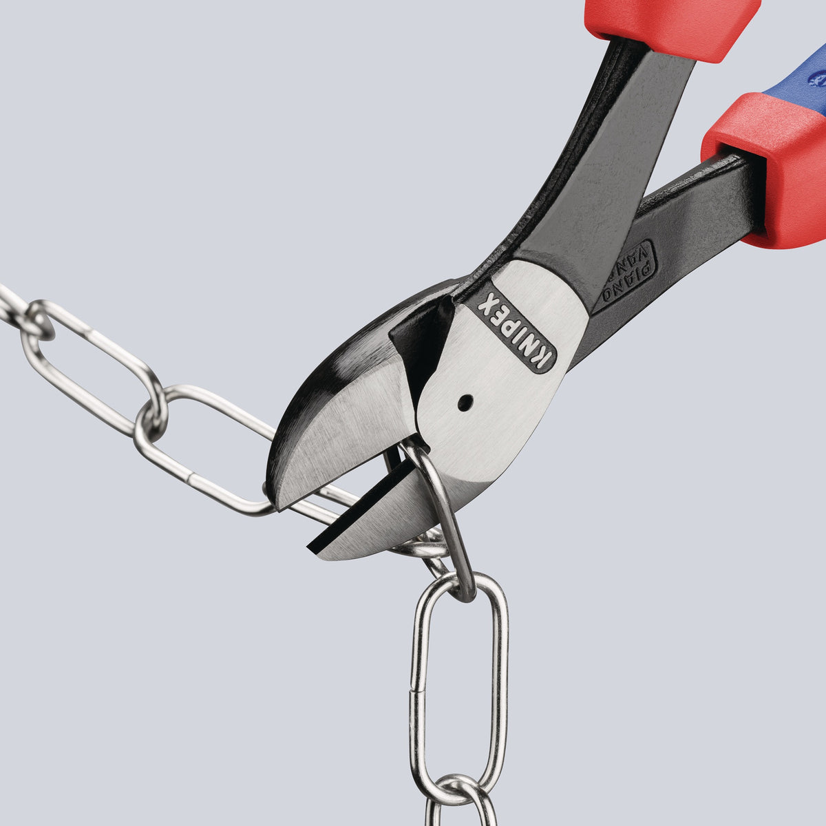 KNIPEX Kraftseitenschneider 200 mm Form 2 mit 20 % Kraftersparnis und Kunststoffüberzug