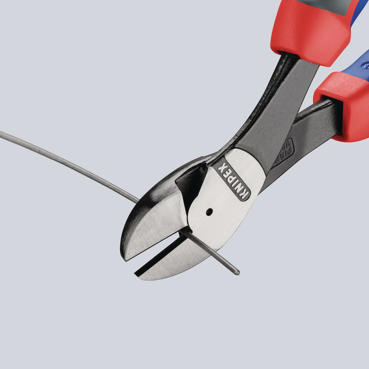 KNIPEX Kraftseitenschneider 200 mm Form 2 mit 20 % Kraftersparnis und Kunststoffüberzug