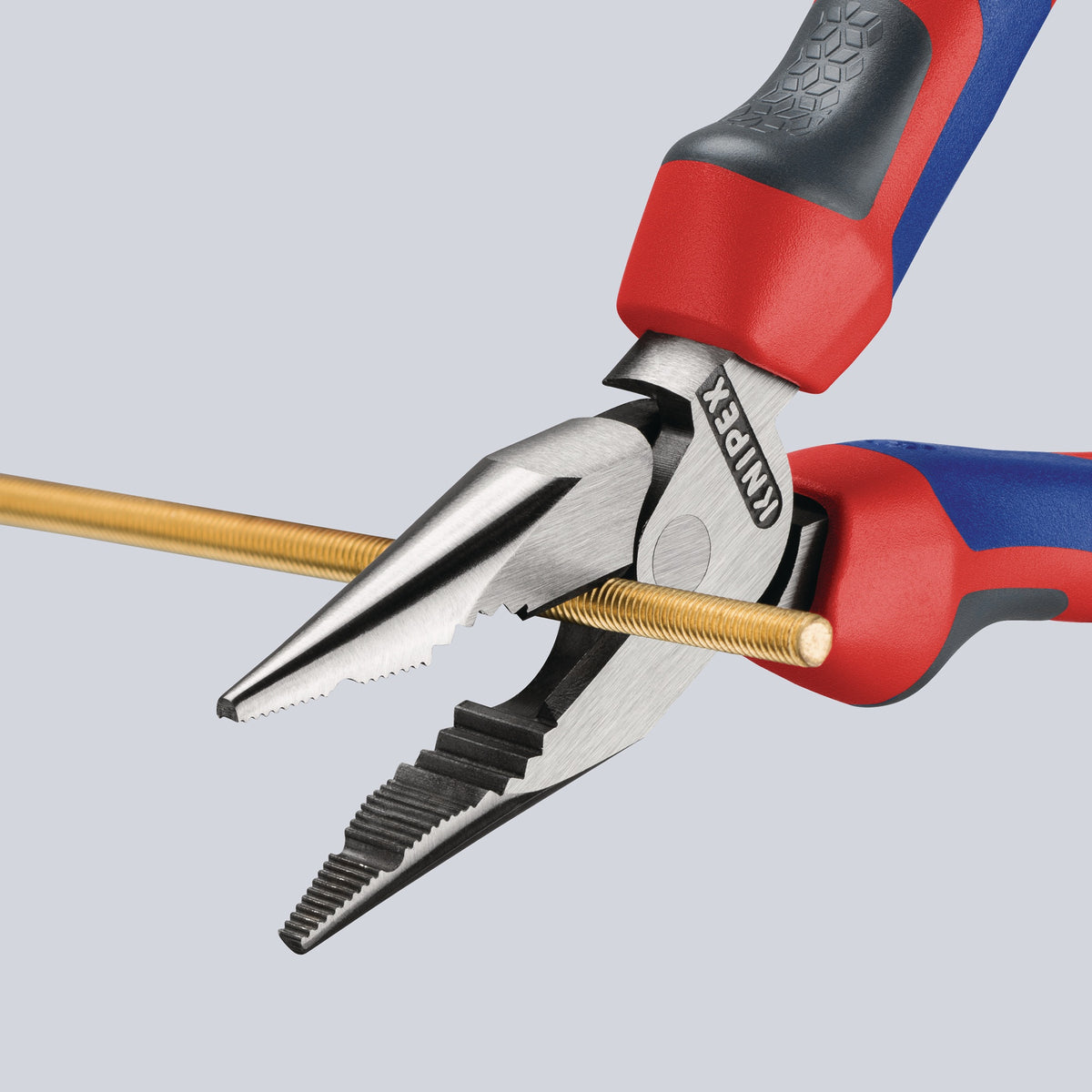 KNIPEX Spitzkombizange 145 mm Comfort-Griff – poliert, schwarz atramentiert, für Flach- und Rundmaterial