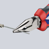 KNIPEX Spitzkombizange 145 mm Comfort-Griff – poliert, schwarz atramentiert, für Flach- und Rundmaterial
