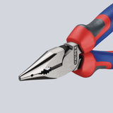 KNIPEX Spitzkombizange 145 mm Comfort-Griff – poliert, schwarz atramentiert, für Flach- und Rundmaterial