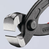 KNIPEX Ohrklemmenzange 220 mm – für 1-Ohr- und 2-Ohrklemmen, Kopf schwarz atramentiert