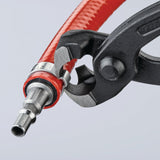 KNIPEX Ohrklemmenzange 220 mm – für 1-Ohr- und 2-Ohrklemmen, Kopf schwarz atramentiert