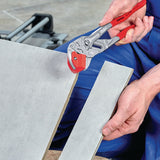KNIPEX Fliesenlochzange 250 mm aus Chrom-Vanadium-Stahl mit Kunststoffüberzug