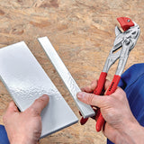 KNIPEX Fliesenlochzange 250 mm aus Chrom-Vanadium-Stahl mit Kunststoffüberzug