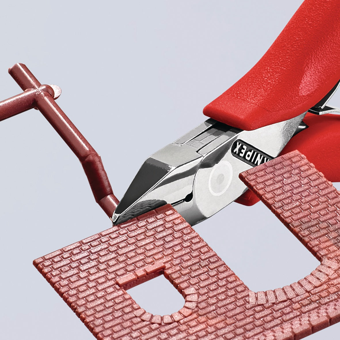 KNIPEX Elektronik-Seitenschneider 115 mm, spiegelpoliert, mit Facette und Öffnungsfeder