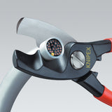 KNIPEX Kabelschere 200 mm Comfort-Griff – Doppelschneide für Kupfer- und Alukabel bis 20 mm Ø