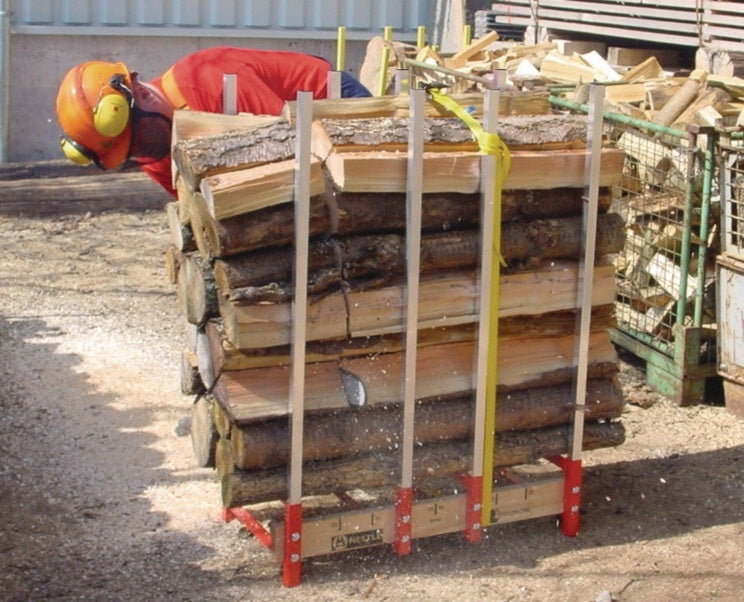 NESTLE Sägebock Holzmichel – Alu/Holz, zerlegbar, 820 x 1130 x 465 mm