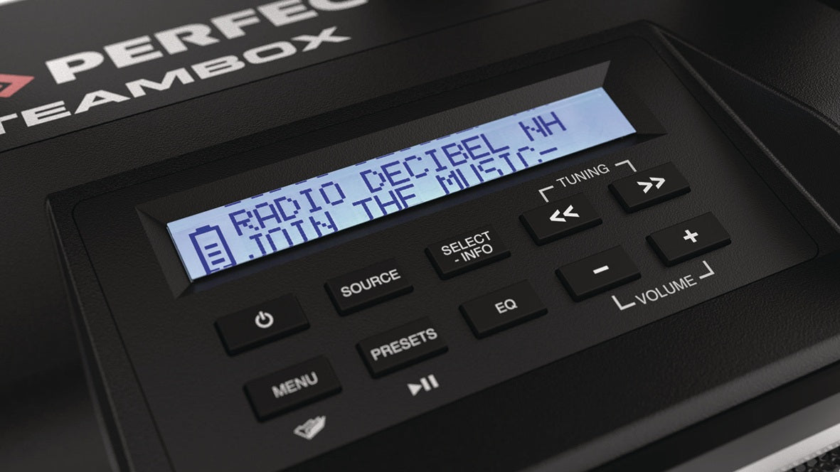 PERFECTPRO TEAMBOX Baustellenradio 11,1 V 230 V – DAB+, Bluetooth, IP65