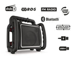 PERFECTPRO TEAMBOX Baustellenradio 11,1 V 230 V – DAB+, Bluetooth, IP65
