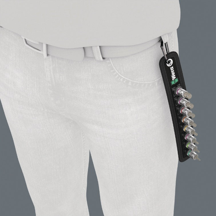 WERA Steckschlüsselsatz Belt 1 10-teilig 1/4 Zoll 4-13 mm für Außensechskant