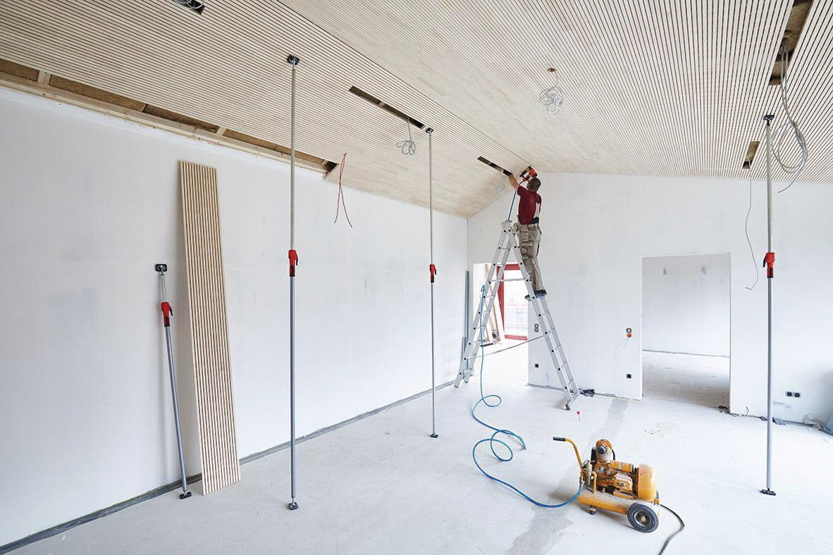BESSEY Montagestütze STE250 – Teleskopstütze bis 160 kg, 1450–2500 mm, Einhandbedienung