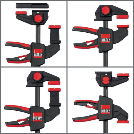 BESSEY Einhandtischzwinge EZR Spannweite 150 mm Ausladung 60 mm Spreizweite 120-310 mm 2 Stück