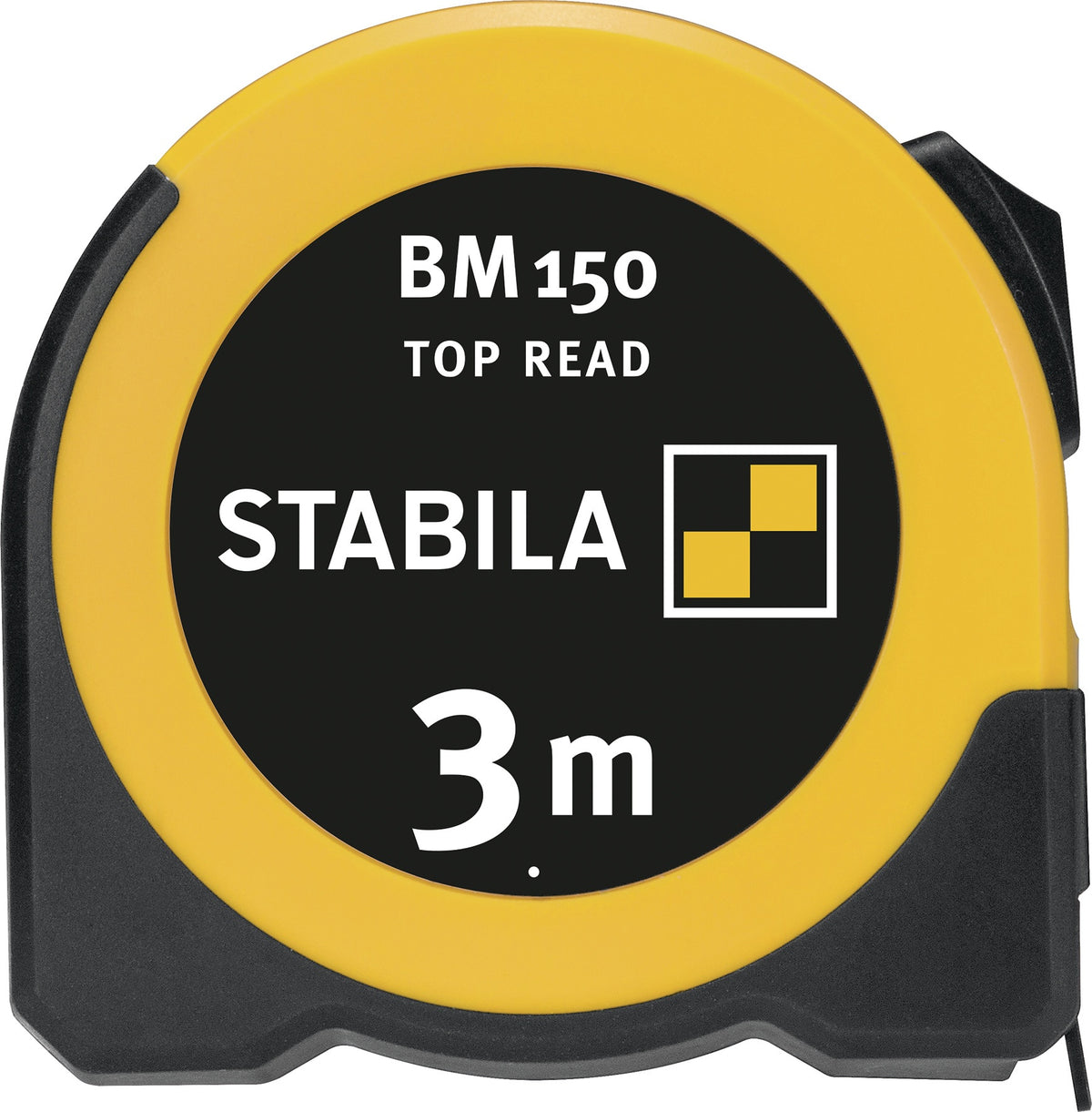 STABILA Taschenrollbandmaß BM 150 – 3 m, 16 mm, mm/mm, EGII, ABS/TPE, Feststeller