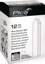PICA Tafelkreide Classic weiß, angespitzt, 12 Stück, 90 x 12 x 12 mm