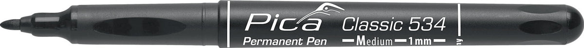 PICA Permanentmarker CLASSIC schwarz 0,7 mm Rundspitze – 10 Stück