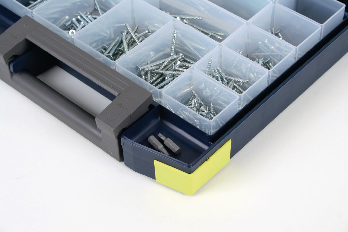 RAACO Sortimentskoffer boxxser 241x225x55 mm mit 9 Fächern und Profilraster