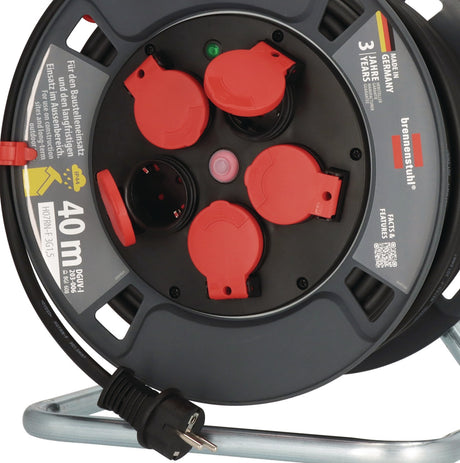 Brennenstuhl Kabeltrommel 300KU 4100 40m Gummi-Neopren 3x1,5mm² IP44 mit 5 Schutzkontaktsteckdosen