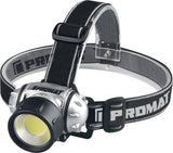 PROMAT LED-Kopfleuchte für 3x AAA Batterien – 80 lm, 3 Schaltstufen, IP20
