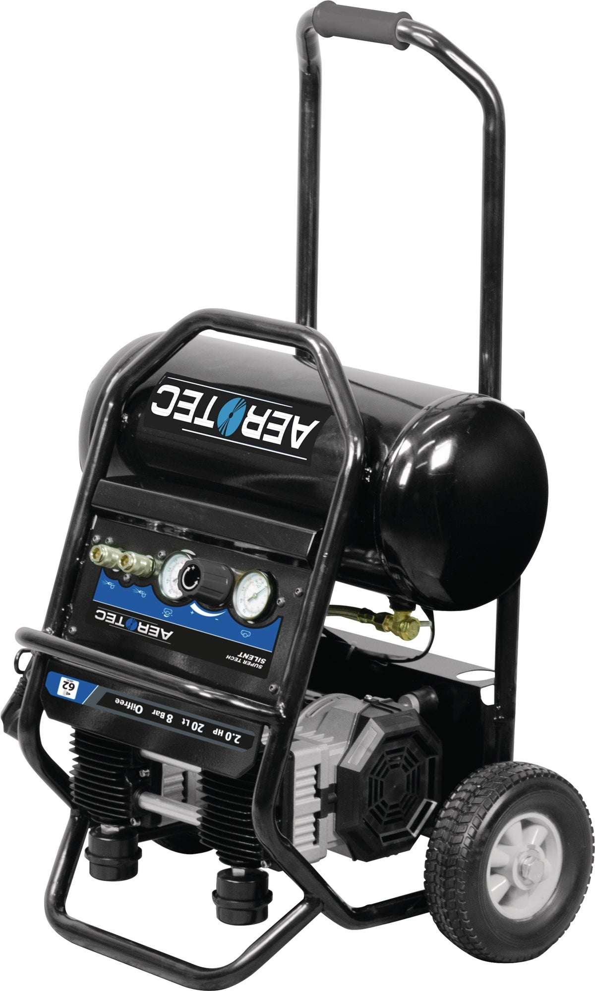 AEROTEC SUPERTECH Silent Kompressor 240 l/min 8 bar 1,5 kW 20 l ölfrei