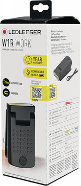 LEDLENSER Akku-Handleuchte W1R Work – Kompakte Clip-Leuchte mit Drehgelenk, Magnet & USB-C