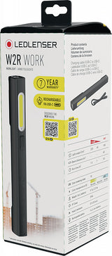 LEDLENSER Akku-Handleuchte W1R Work – Kompakte Clip-Leuchte mit Drehgelenk, Magnet & USB-C