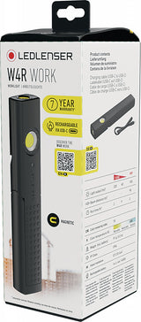 LEDLENSER Akku-Handleuchte W1R Work – Kompakte Clip-Leuchte mit Drehgelenk, Magnet & USB-C