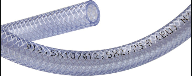 TRICOFLEX PVC-Schlauch TCF 10 mm x 15 mm, 50 m Rolle, transparent, lebensmittelecht