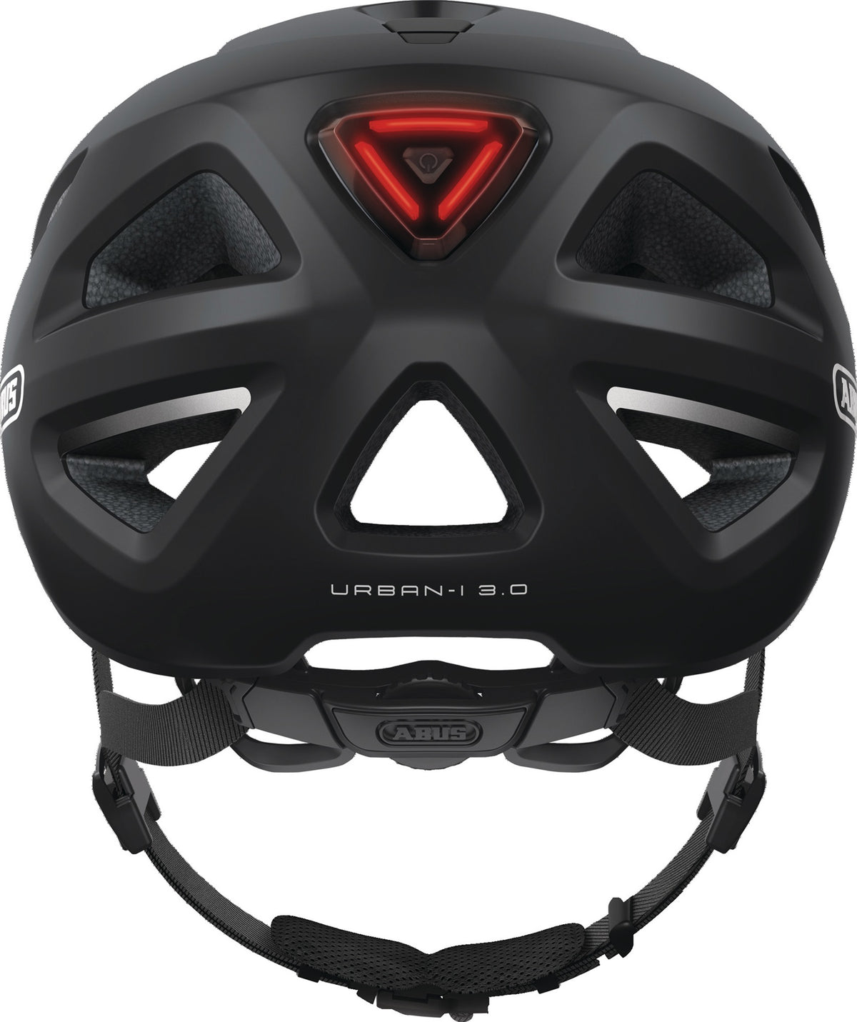 ABUS Radhelm Urban-I 3.0 – In-Mold Helm mit LED-Rücklicht, 52-58 cm, Schwarz
