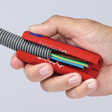 KNIPEX Abmantelungswerkzeug TwistCut 100 mm für Wellrohre und Litzen 0,2–4 mm²