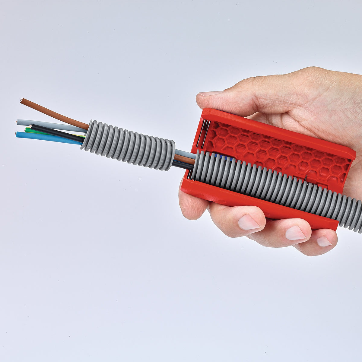 KNIPEX Abmantelungswerkzeug TwistCut 100 mm für Wellrohre und Litzen 0,2–4 mm²