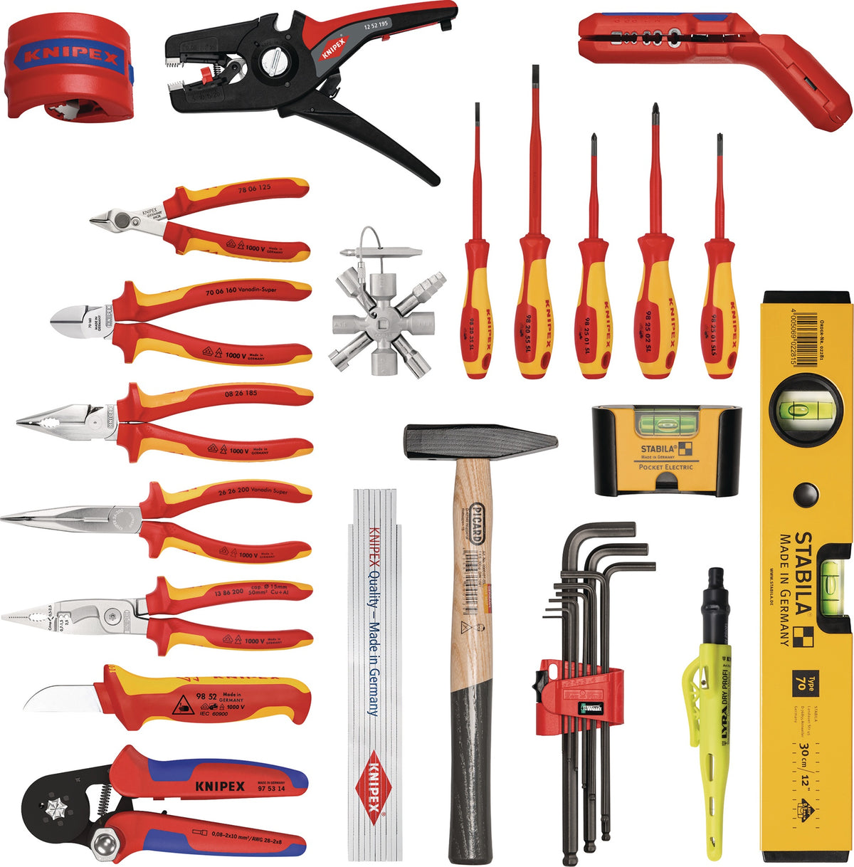 KNIPEX Werkzeugsortiment Modular X18 Elektro 23-teilig im Rucksack – VDE-geprüft, 15 kg Beladung
