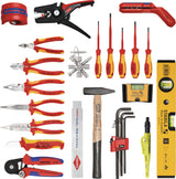 KNIPEX Werkzeugsortiment Modular X18 Elektro 23-teilig im Rucksack – VDE-geprüft, 15 kg Beladung