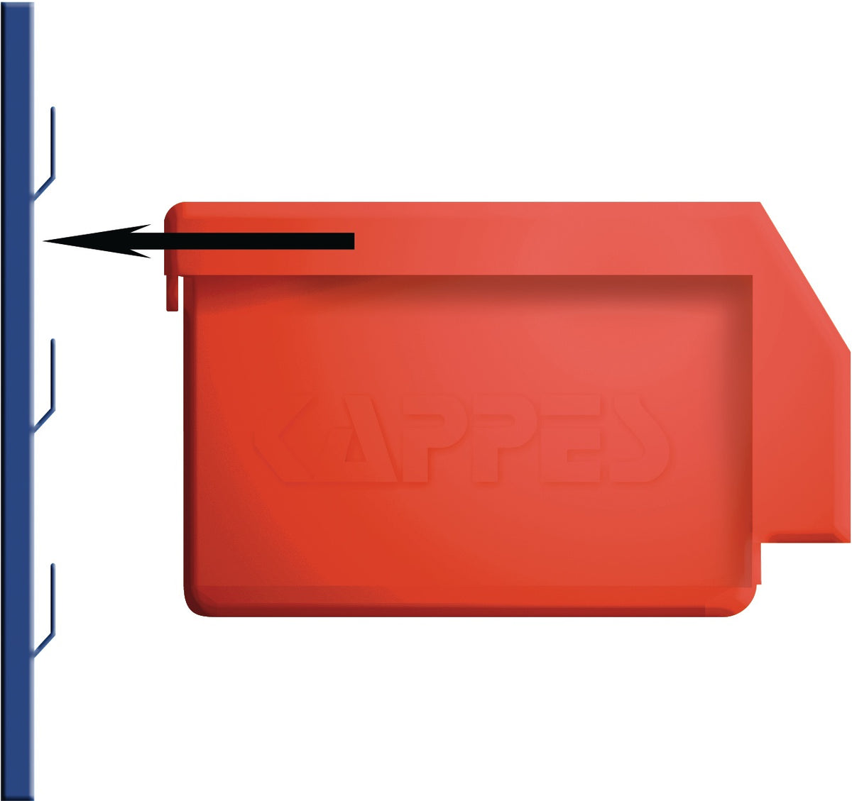 RASTERPLAN Sichtlagerkasten 290x140x130 mm PE blau – schlagfest & temperaturbeständig